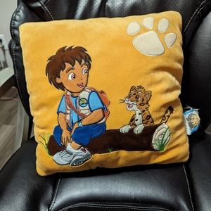 - Nick Jr. Go Diego Go pillow. 13x13 inches.  2007.  Textured. Tiger. Paw …